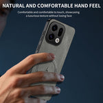 WANLONFENG For Oppo Find X9 5G Magnetic Case  SD1 Series Nappa Texture PC TPU Phone Cover