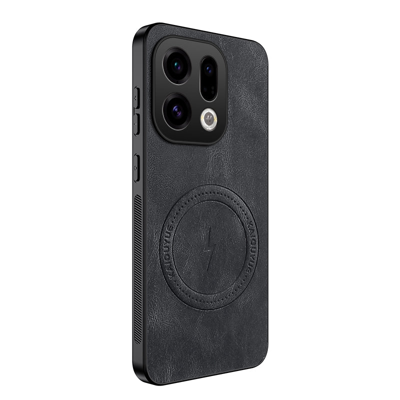 WANLONFENG For Oppo Find X9 5G Magnetic Case  SD1 Series Nappa Texture PC TPU Phone Cover