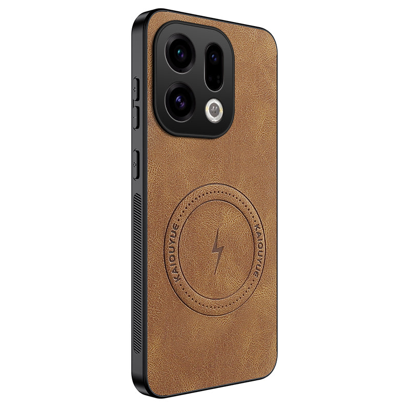 WANLONFENG For Oppo Find X9 5G Magnetic Case  SD1 Series Nappa Texture PC TPU Phone Cover