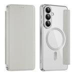 Samsung Galaxy S26+ magnetisk skal, RFID-blokerende kortholder, lædermobilcover med linsefilm