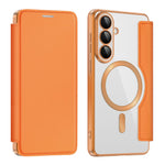 Samsung Galaxy S26+ magnetisk skal, RFID-blokerende kortholder, lædermobilcover med linsefilm