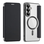 Samsung Galaxy S26+ magnetisk skal, RFID-blokerende kortholder, lædermobilcover med linsefilm