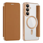 Samsung Galaxy S26+ magnetisk skal, RFID-blokerende kortholder, lædermobilcover med linsefilm