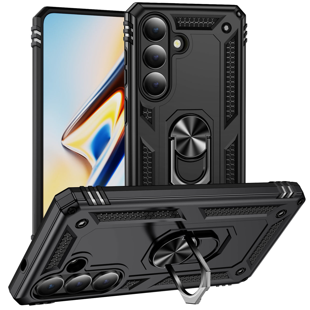 For Samsung Galaxy S26+ Case PC + TPU Phone Cover with Kickstand