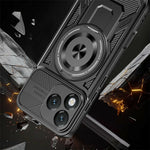 For Honor 400 Lite 5G Magnetisk Etui Roterende Støtteben TPU + PC Telefoncover