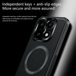 For OnePlus 15 5G Magnetic Case PU TPU PC Phone Back Cover with Metal Lens Frame