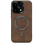 For OnePlus 15 5G Magnetic Case PU TPU PC Phone Back Cover with Metal Lens Frame