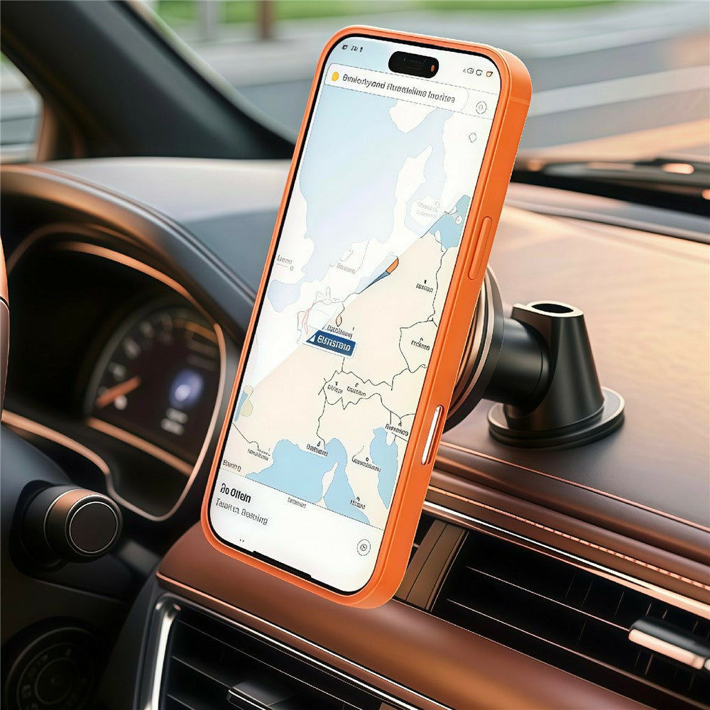 For iPhone 15 Magnetic Case Rotary Kickstand Skin Touch PC + TPU Phone Cover Support Wireless Charging