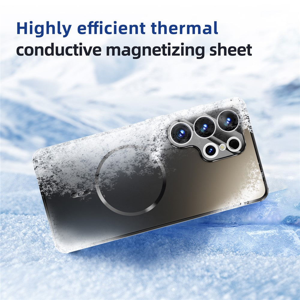 ABEEL For Samsung Galaxy S26 Magnetic Case TPU PC Cooling Matte Phone Back Cover with Lens Film