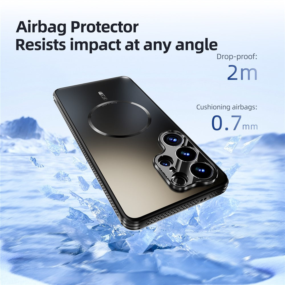 ABEEL For Samsung Galaxy S26 Magnetic Case TPU PC Cooling Matte Phone Back Cover with Lens Film