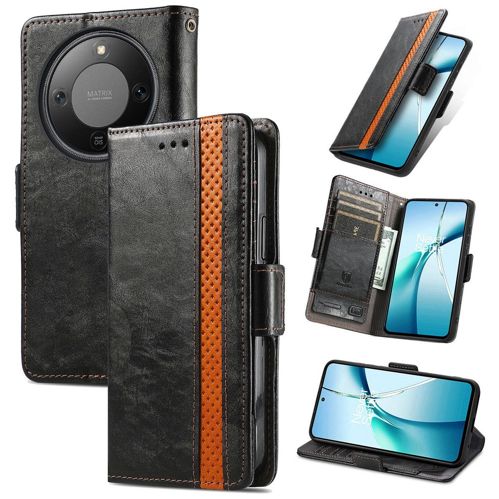 CASENEO For Honor Magic8 Lite 5G / X9d 5G / X70 5G Phone Cases PU Leather Cover Stand with RFID Blocking Wallet