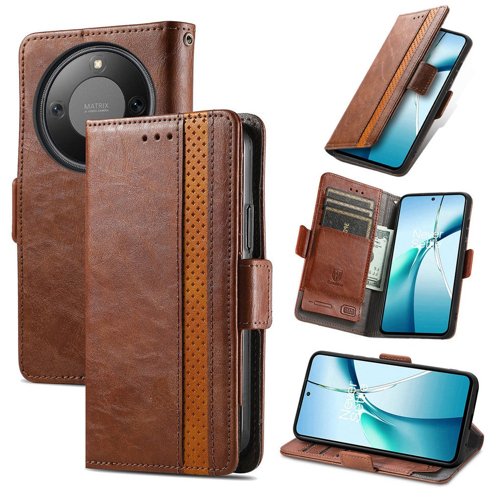 CASENEO For Honor Magic8 Lite 5G / X9d 5G / X70 5G Phone Cases PU Leather Cover Stand with RFID Blocking Wallet