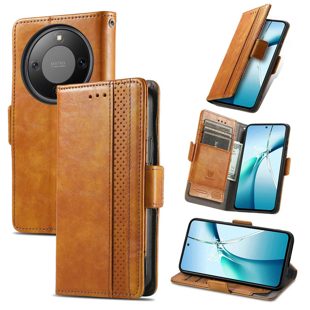 CASENEO For Honor Magic8 Lite 5G / X9d 5G / X70 5G Phone Cases PU Leather Cover Stand with RFID Blocking Wallet