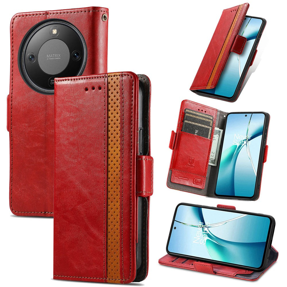 CASENEO For Honor Magic8 Lite 5G / X9d 5G / X70 5G Phone Cases PU Leather Cover Stand with RFID Blocking Wallet