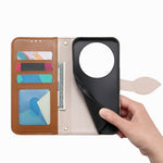 Stand Case for Honor Magic8 Lite 5G / X9d 5G / X70 5G Leaf Shape Magnetic Clasp Leather Phone Cover with Hand Strap
