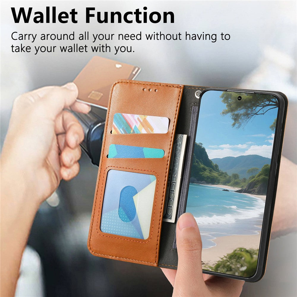 For Honor Magic8 Lite 5G / X9d 5G / X70 5G Case Wallet Tri-Color Stitching Leather Phone Cover with Elastic Wristband