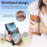 For Honor Magic8 Lite 5G / X9d 5G / X70 5G Case Wallet Tri-Color Stitching Leather Phone Cover with Elastic Wristband