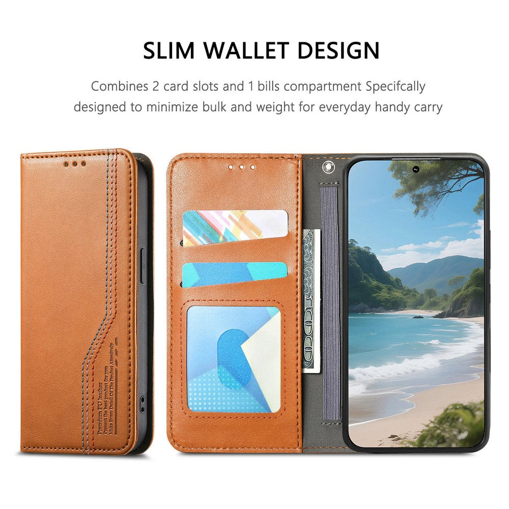 For Honor Magic8 Lite 5G / X9d 5G / X70 5G Case Wallet Tri-Color Stitching Leather Phone Cover with Elastic Wristband