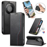 For Honor Magic8 Lite 5G / X9d 5G / X70 5G Case Wallet Tri-Color Stitching Leather Phone Cover with Elastic Wristband
