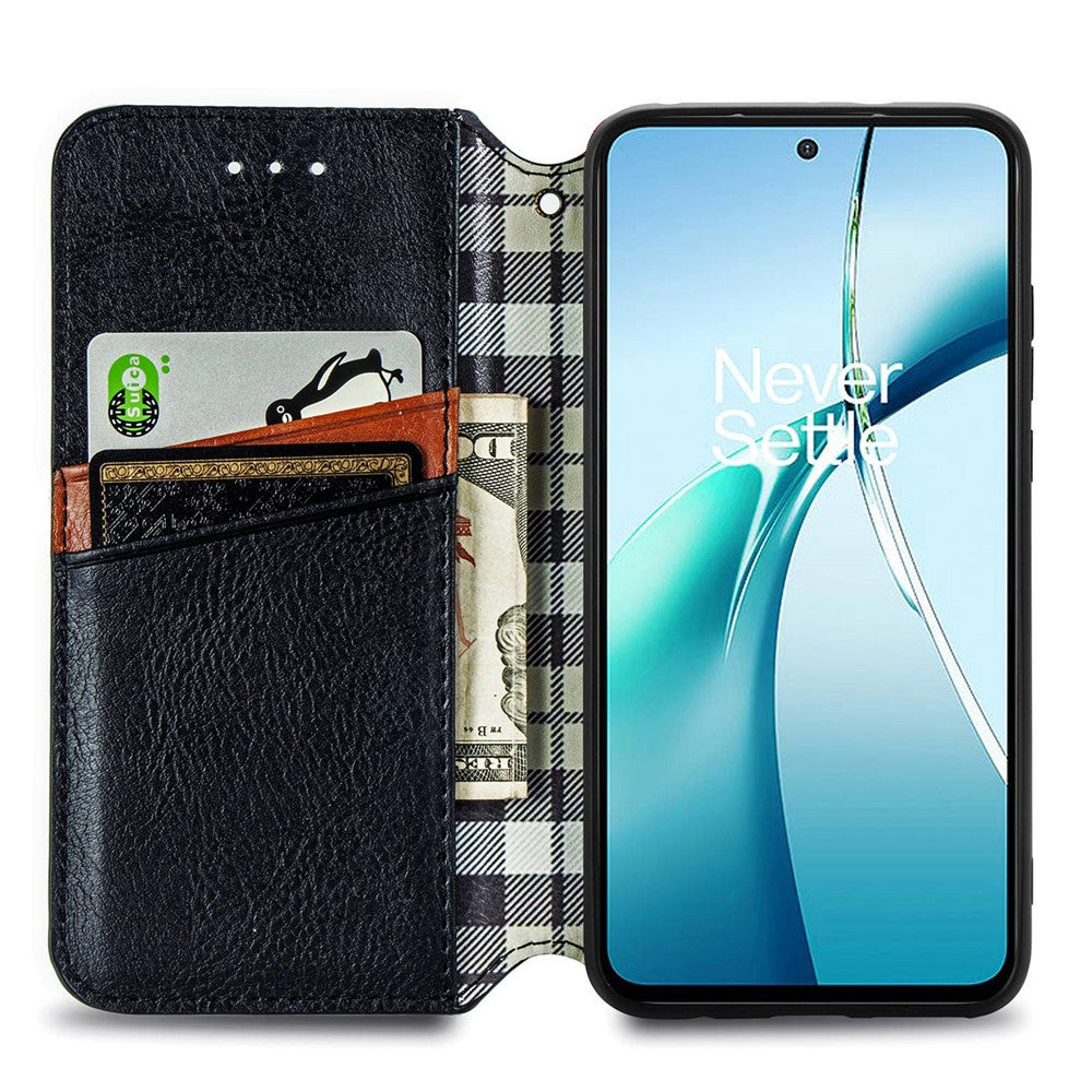 For Honor Magic8 Lite 5G / X9d 5G / X70 5G Case Rhombus Imprint PU Leather Wallet Phone Cover