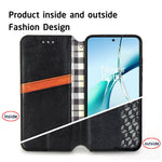 For Honor Magic8 Lite 5G / X9d 5G / X70 5G Case Rhombus Imprint PU Leather Wallet Phone Cover