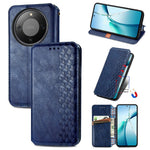 For Honor Magic8 Lite 5G / X9d 5G / X70 5G Case Rhombus Imprint PU Leather Wallet Phone Cover
