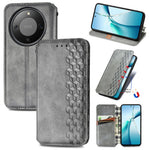 For Honor Magic8 Lite 5G / X9d 5G / X70 5G Case Rhombus Imprint PU Leather Wallet Phone Cover