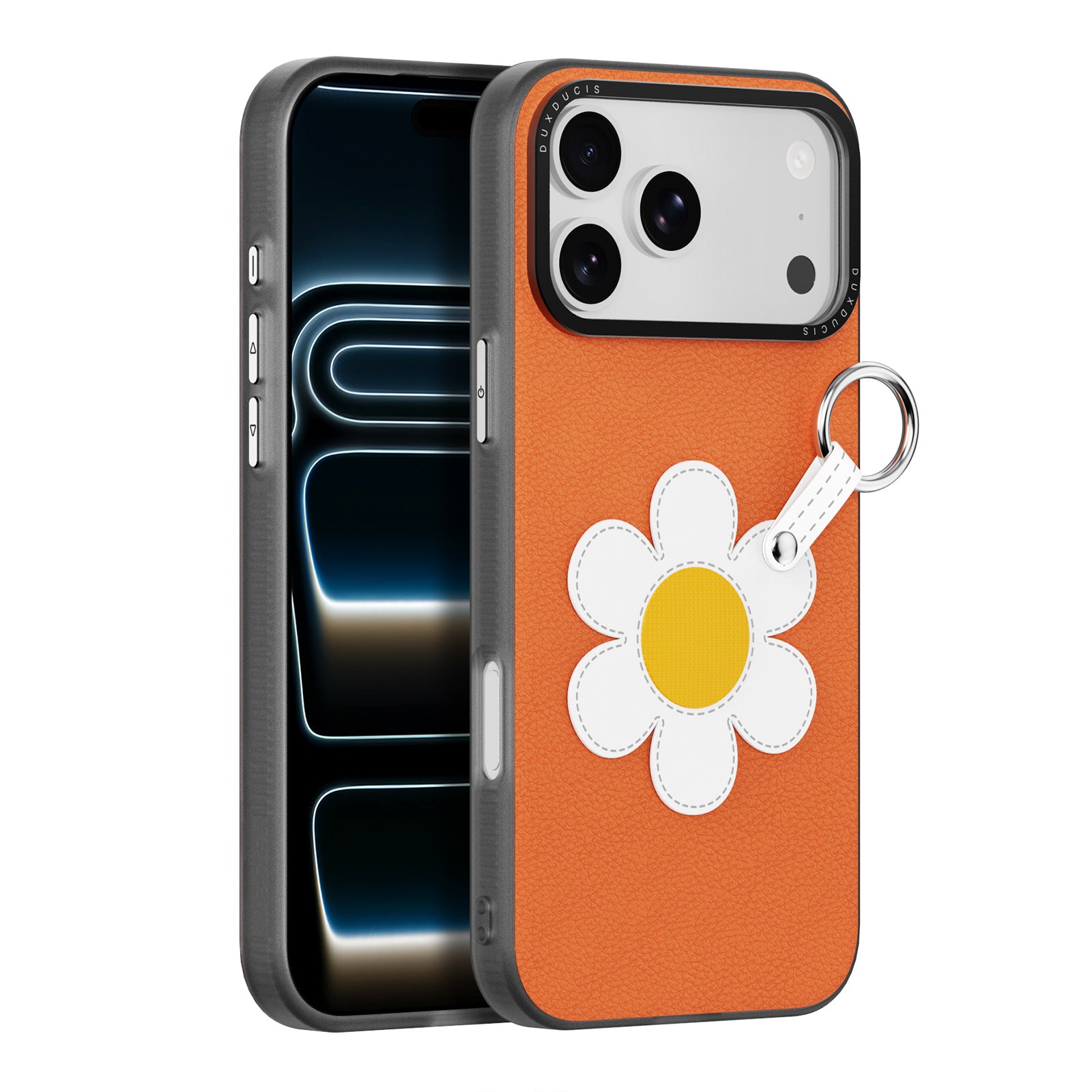 DUX DUCIS For iPhone 17 Pro Case Luvy Series PU Leather + PC Phone Case with Finger Ring / Strap