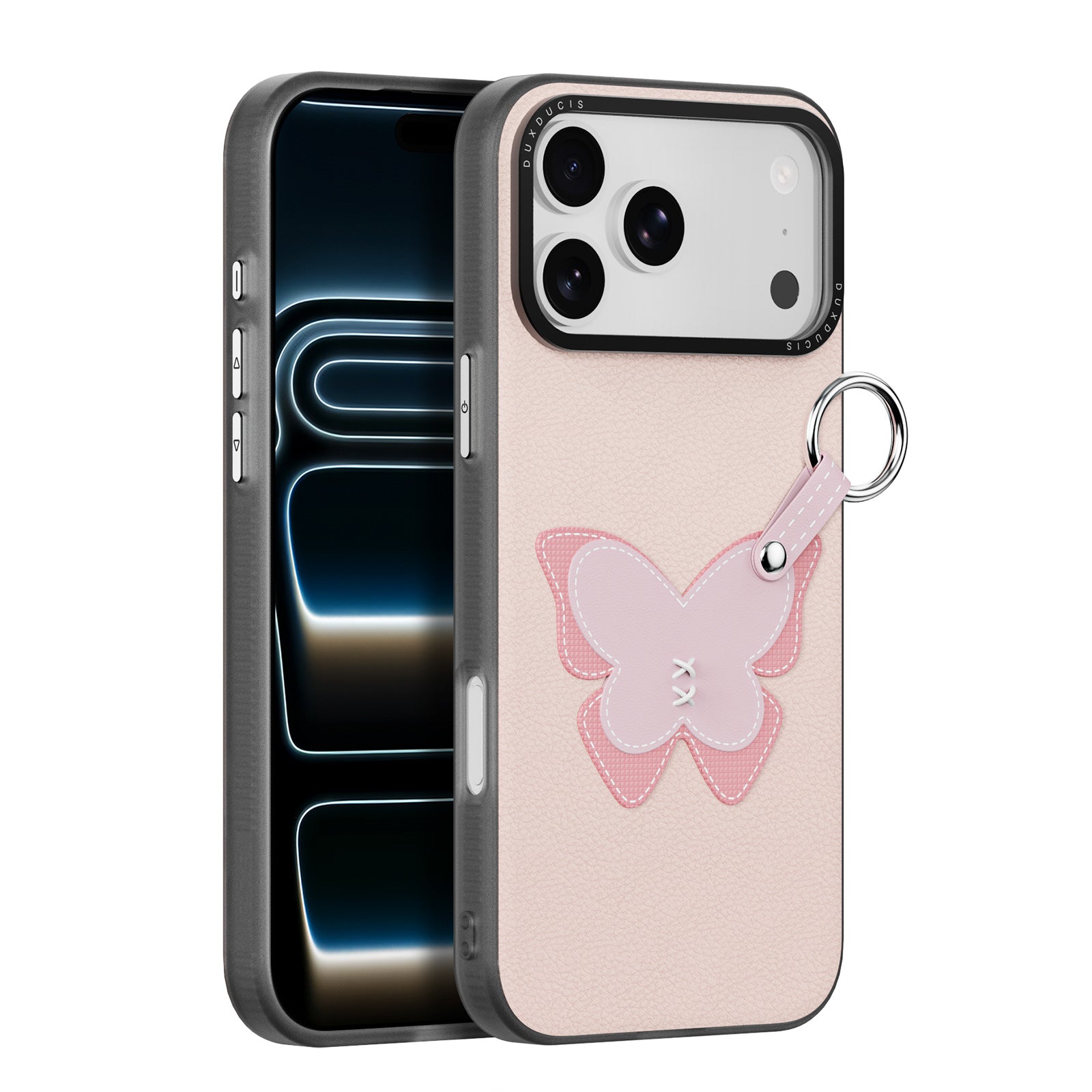 DUX DUCIS For iPhone 17 Pro Max Case Luvy Series PU Leather + PC Phone Case with Finger Ring / Strap