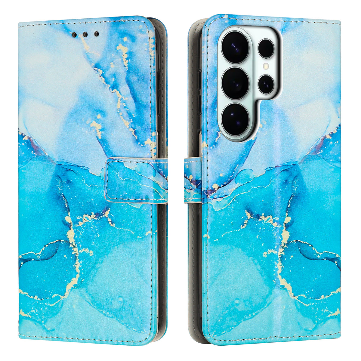 For Samsung Galaxy S26 Ultra Stand Case Marble Pattern PU Leather Wallet Phone Cover