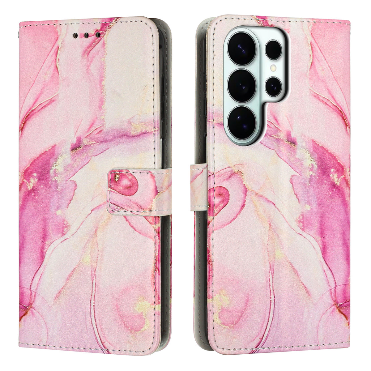 For Samsung Galaxy S26 Ultra Stand Case Marble Pattern PU Leather Wallet Phone Cover
