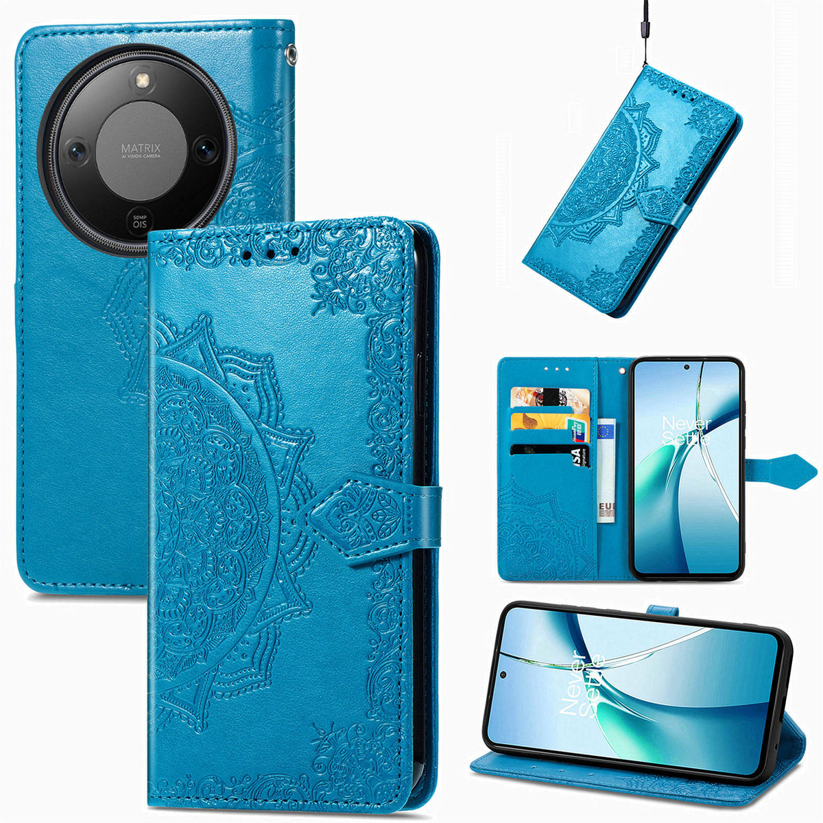 For Honor X70 5G / Honor X9d 5G / Honor Magic8 Lite 5G Wallet Case Mandala Flower Leather Phone Cover Stand