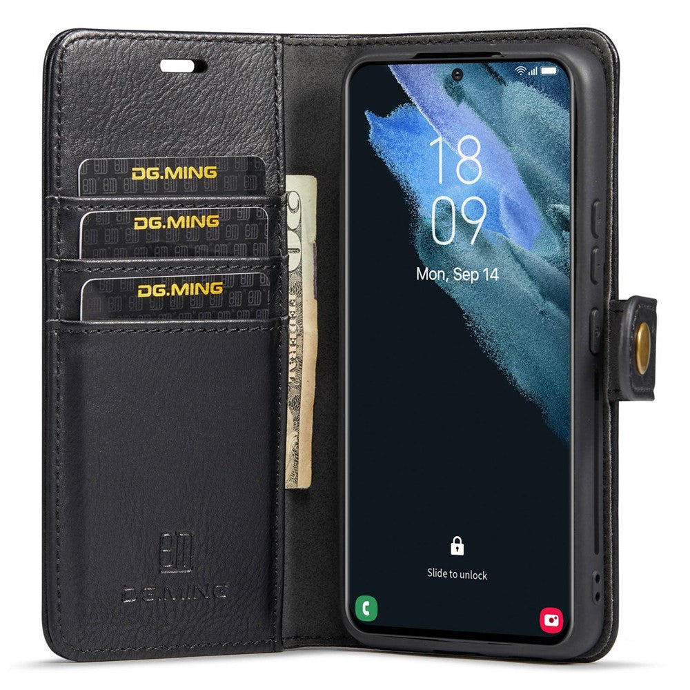 DG.MING For Samsung Galaxy S23+ Split Leather Stand Phone Case Stand Feature Magnetic Clasp Cover