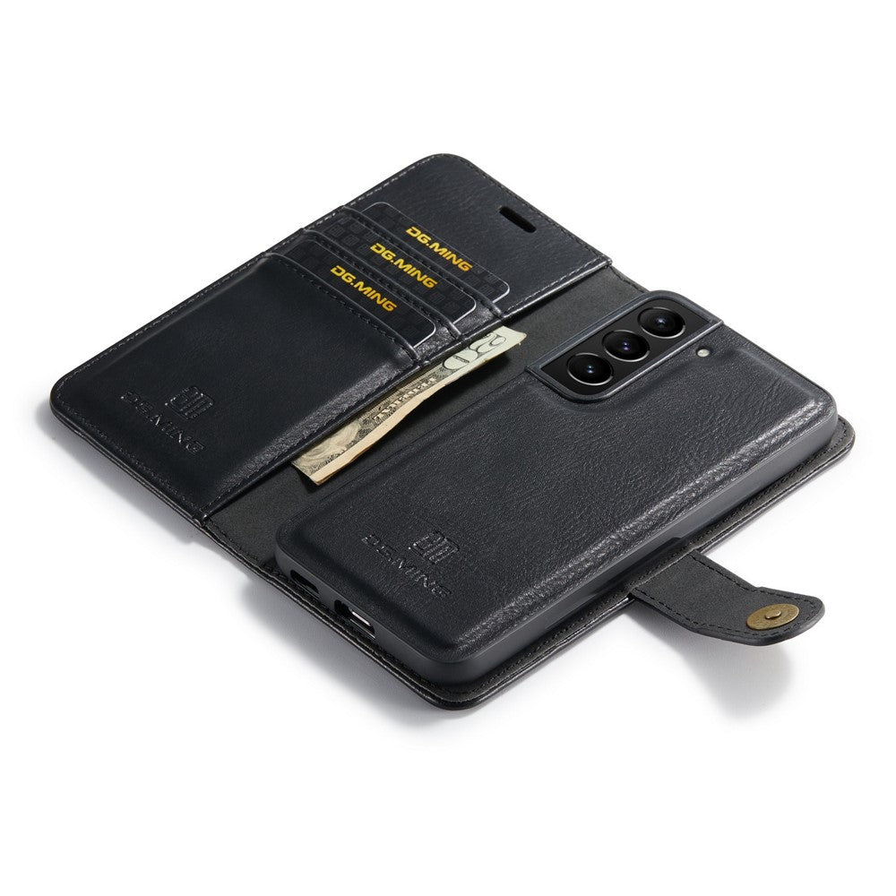 DG.MING For Samsung Galaxy S23+ Split Leather Stand Phone Case Stand Feature Magnetic Clasp Cover