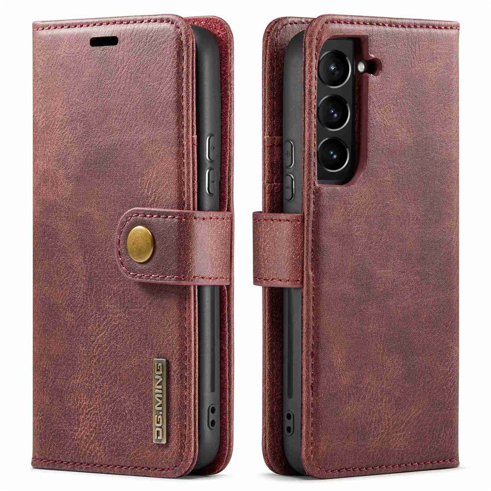 DG.MING For Samsung Galaxy S23+ Split Leather Stand Phone Case Stand Feature Magnetic Clasp Cover
