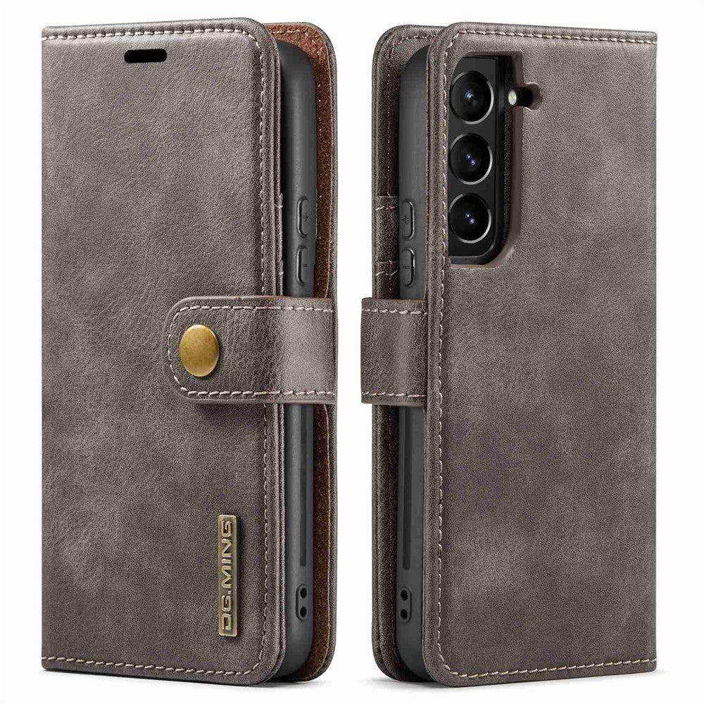 DG.MING For Samsung Galaxy S23+ Split Leather Stand Phone Case Stand Feature Magnetic Clasp Cover