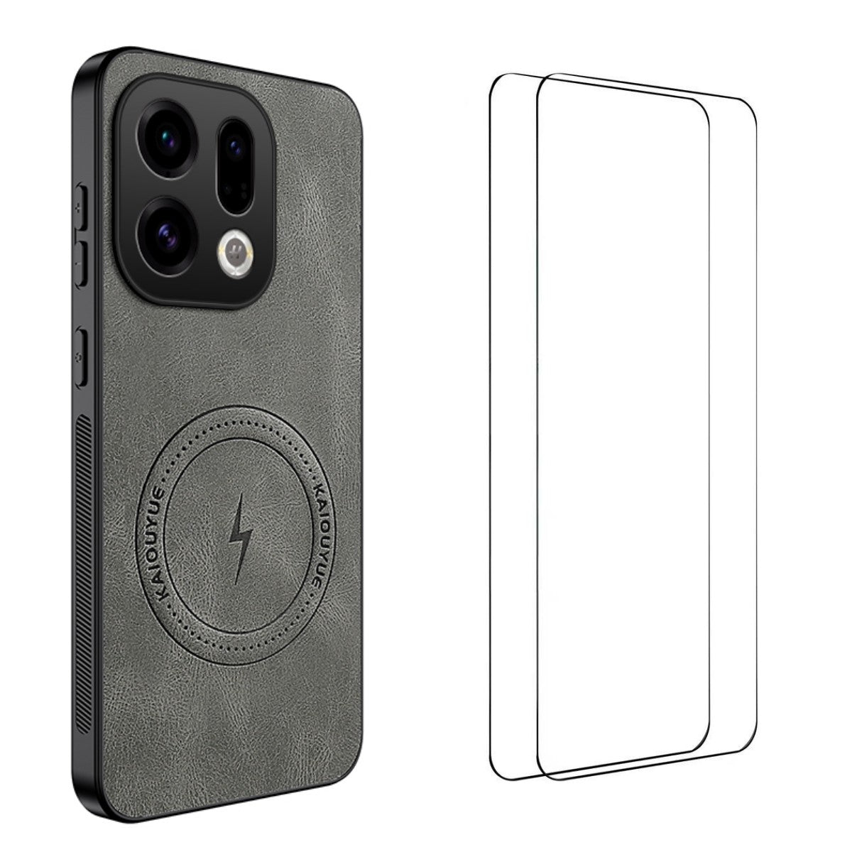 WANLONFENG For Oppo Find X9 5G Magnetic Case  SD Series PC TPU Phone Cover with 2Pcs Screen Film