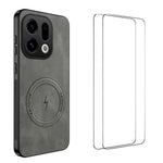 WANLONFENG For Oppo Find X9 5G Magnetic Case  SD Series PC TPU Phone Cover with 2Pcs Screen Film