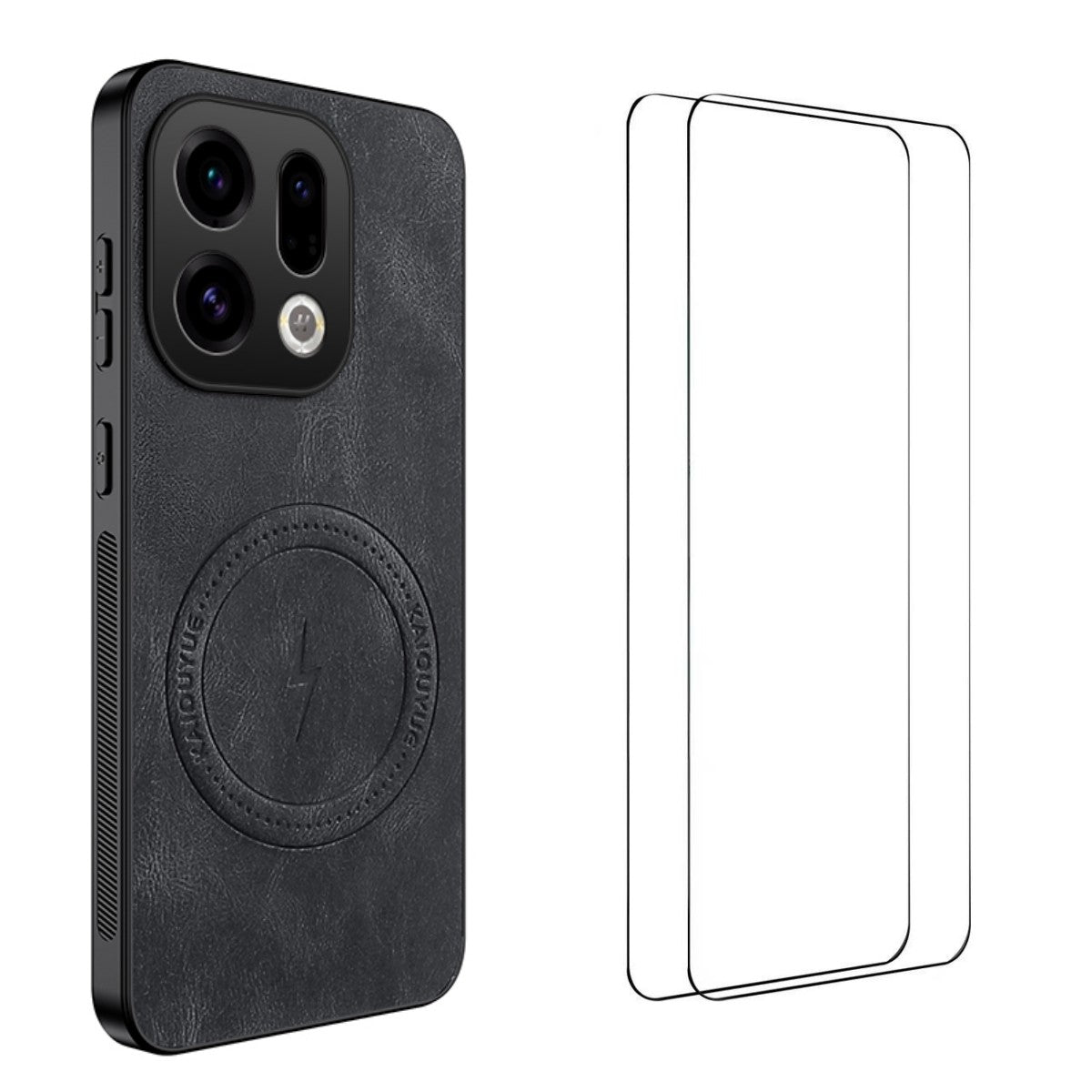 WANLONFENG For Oppo Find X9 5G Magnetic Case  SD Series PC TPU Phone Cover with 2Pcs Screen Film