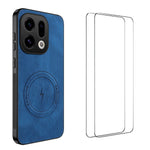 WANLONFENG For Oppo Find X9 5G Magnetic Case  SD Series PC TPU Phone Cover with 2Pcs Screen Film