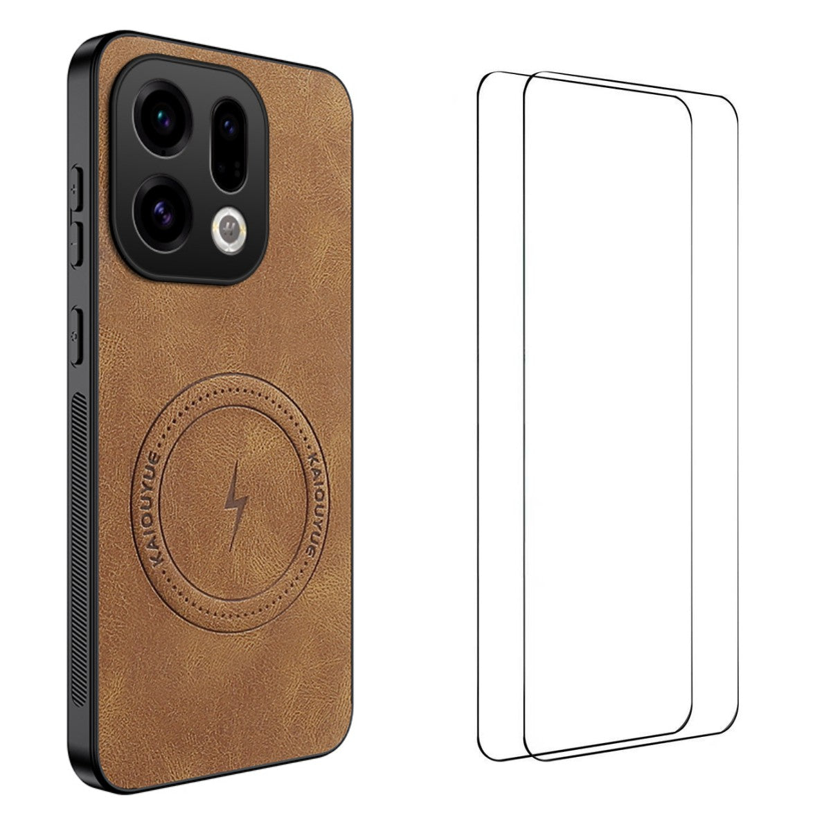 WANLONFENG For Oppo Find X9 5G Magnetic Case  SD Series PC TPU Phone Cover with 2Pcs Screen Film
