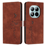 For Xiaomi Redmi Note 15 Pro 4G (Global) Stand Case PU Leather Phone Cover Imprinted Heart Pattern