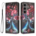 Samsung Galaxy S26+ Plånboksfodral Mönstertryck PU-lädermobilskal med Snodd