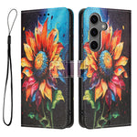 Plånboksfodral för Samsung Galaxy S26 i PU-läder med mönstertryck och rem