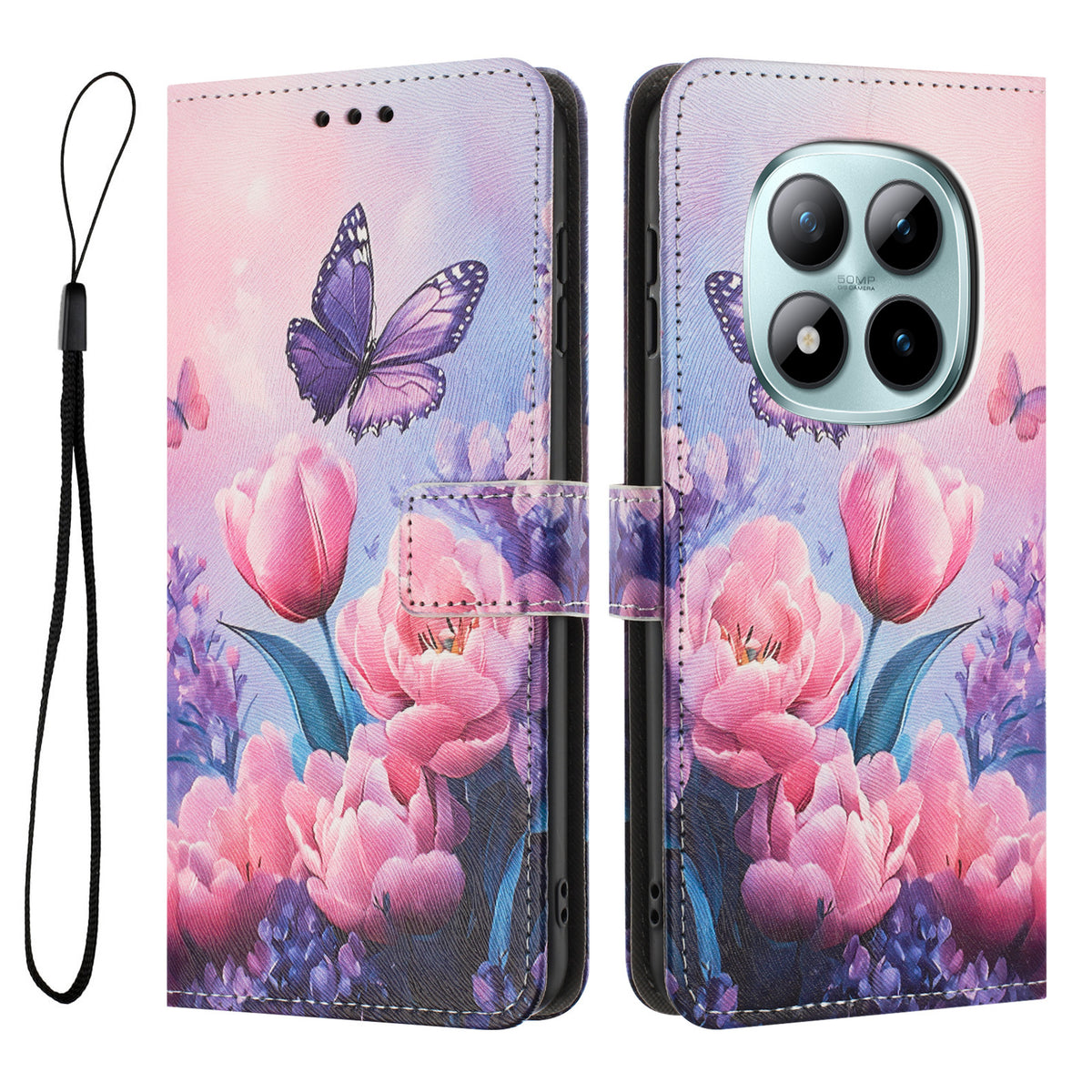 For Xiaomi Redmi Note 15 Pro 4G (Global) Wallet Case Pattern Printing PU Leather Phone Cover with Lanyard