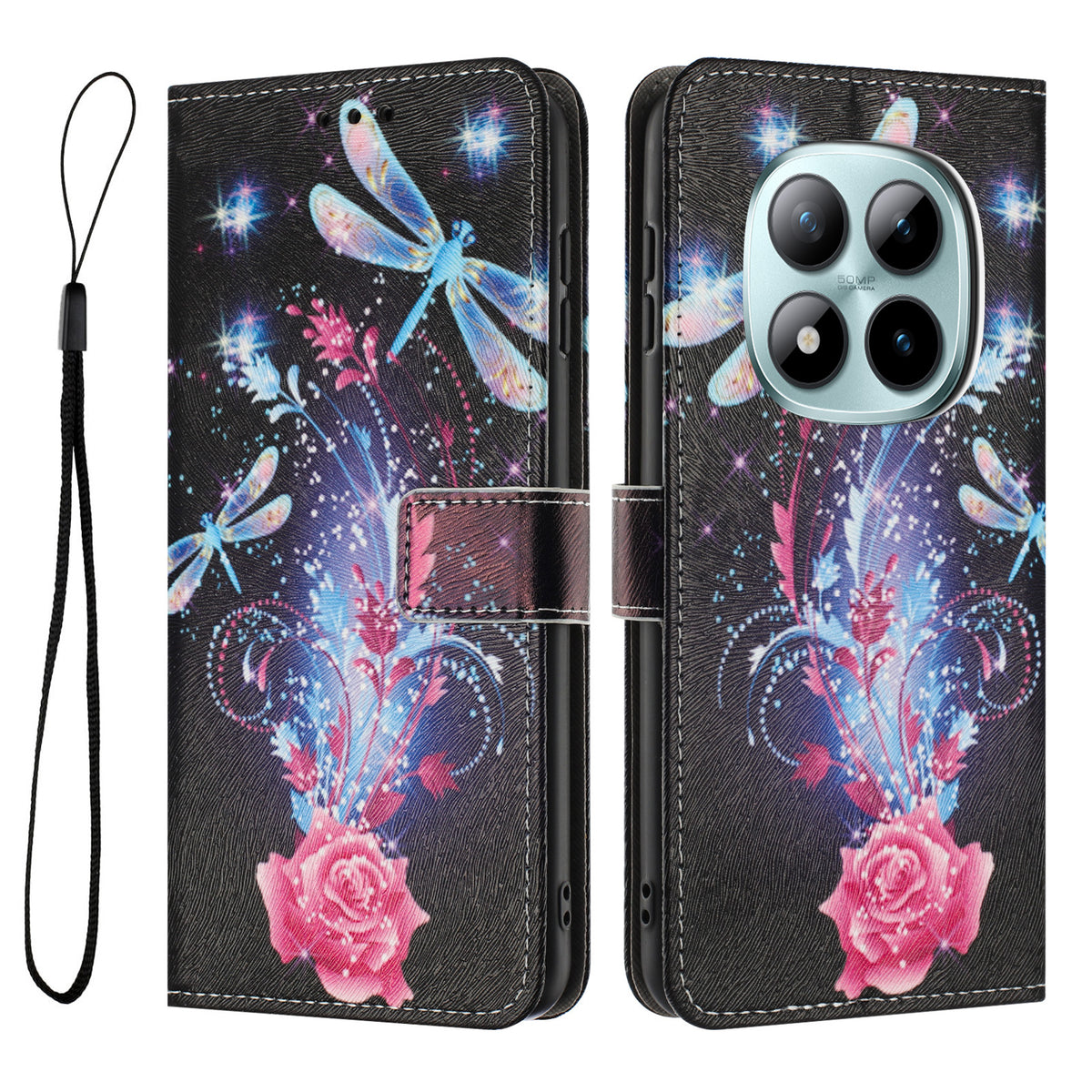 For Xiaomi Redmi Note 15 Pro 4G (Global) Wallet Case Pattern Printing PU Leather Phone Cover with Lanyard