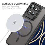 ENKAY HAT PRINCE För Motorola Edge 60 Neo 5G / Edge 50 Neo 5G Magnetiskt Skal med 9H Härdat Glas PC TPU Matt mobilskal