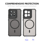 ENKAY HAT PRINCE För Motorola Edge 60 Neo 5G / Edge 50 Neo 5G Magnetiskt Skal med 9H Härdat Glas PC TPU Matt mobilskal