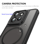 ENKAY HAT PRINCE För Motorola Edge 60 Neo 5G / Edge 50 Neo 5G Magnetiskt Skal med 9H Härdat Glas PC TPU Matt mobilskal