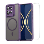 ENKAY HAT PRINCE För Motorola Edge 60 Neo 5G / Edge 50 Neo 5G Magnetiskt Skal med 9H Härdat Glas PC TPU Matt mobilskal